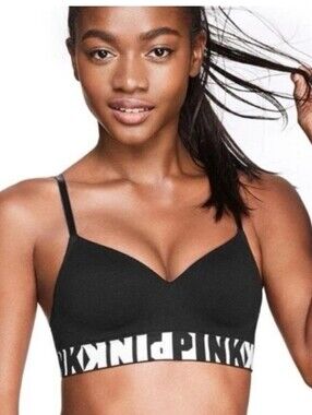 Pink Victoria's Secret Bra Women's Medium M Cool And Comfy Wireless Push Up